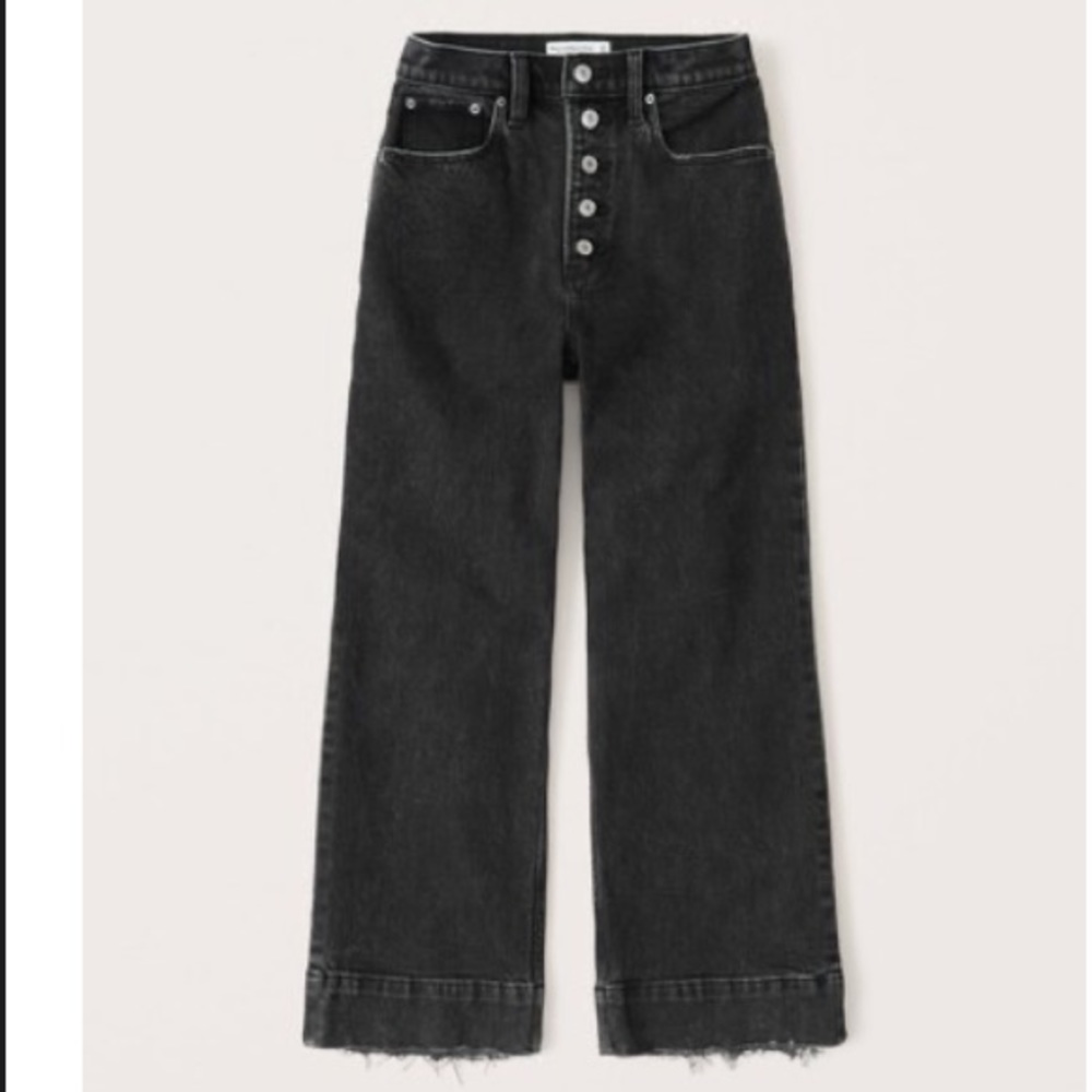 Abercrombie and Fitch crop wide leg jeans